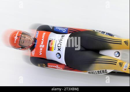 Natalie Geisenberger Aktion Viessmann Rodel Welt Cup Teamstaffel a Koenigssee, Deutschland AM 04.01.2015 Foto Stock