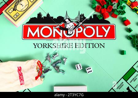 Monopoli Yorkshire Edition del popolare gioco da tavolo Foto Stock