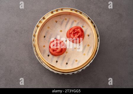 Dessert cinesi torta Ding Sheng, dim sum Foto Stock