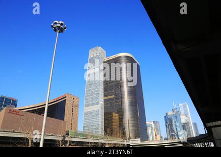 PECHINO - 22 dicembre: China International Trade Building Architectural Appeance il 22 dicembre 2013, pechino, cina. Foto Stock