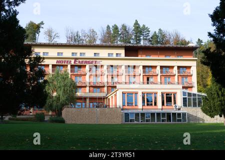 Hotel Energetic a Roznov pod Radhostem, repubblica Ceca. Foto Stock