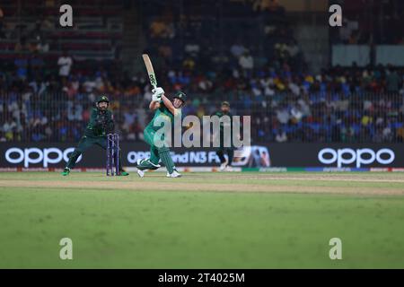 Chennai, India. 27 ottobre 2023. ICC Men's Cricket World Cup INDIA 2023: PAKISTAN V SUD AFRICA : 26a PARTITA ICC al MAC Stadium di Chennai. Crediti: Seshadri SUKUMAR/Alamy Live News Foto Stock