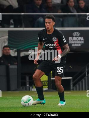 Francoforte, Deutschland. 26 ottobre 2023. 26 ottobre 2023, Deutsche Bank Park, Francoforte, Europa Conference League, Eintracht Frankfurt vs HJK Helsinki, nella foto Tuta (Francoforte) credito: dpa/Alamy Live News Foto Stock