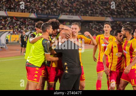 DAR es SALAAM, TUNISIA – 22 OTTOBRE: Celebrazione dell'esperanza durante la partita della African Football League tra TP Mazembe del Congo DR e Esperance ST Foto Stock