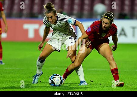 Salerno, Italia. 27 ottobre 2023. Durante la UEFA Women Nations League Una partita di calcio tra Italia e Spagna allo stadio Arechi di Salerno (Italia), 27 ottobre 2023. Crediti: Insidefoto di andrea staccioli/Alamy Live News Foto Stock