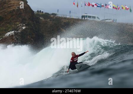 Pichilemu, Cile. 27 ottobre 2023. Tatiana Weston Webb del Brasile in azione sulle qualificazioni del surf femminile durante i Giochi panamericani di Santiago 2023, al Beach Punta de Lobos Park, a Santiago il 27 ottobre. Foto: Heuler Andrey/DiaEsportivo/Alamy Live News Credit: DiaEsportivo/Alamy Live News Foto Stock