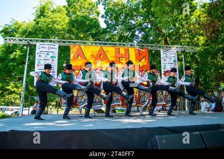 12 08 2023 Bela Palanka, Serbia, "Days of Banice" è un evento gastro-turistico di carattere competitivo e nutre i costumi, la cultura e le tradizioni Foto Stock