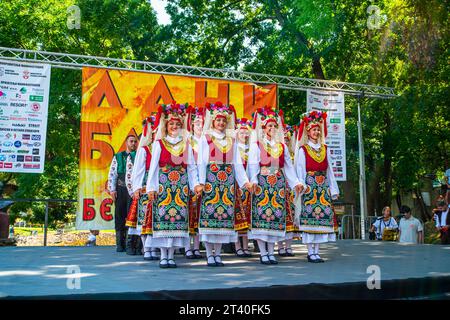 12 08 2023 Bela Palanka, Serbia, "Days of Banice" è un evento gastro-turistico di carattere competitivo e nutre i costumi, la cultura e le tradizioni Foto Stock