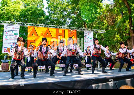 12 08 2023 Bela Palanka, Serbia, "Days of Banice" è un evento gastro-turistico di carattere competitivo e nutre i costumi, la cultura e le tradizioni Foto Stock