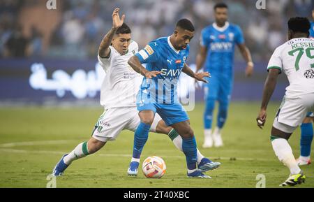 Malcom Filipe Silva de Oliveira di al-Hilal SFC in azione durante il giorno 11 della SAFF Roshn Saudi Pro League 2023-24 tra al-Hilal SFC e al-Ahli SFC al King Fahd International Stadium il 27 ottobre 2023 a Riyadh, Arabia Saudita. Foto di Victor Fraile / Power Sport Images Foto Stock