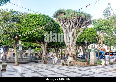 Plaza del Adelantado, San Cristóbal de la Laguna, Tenerife, Isole Canarie, Regno di Spagna Foto Stock