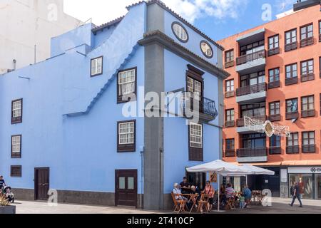 Cafetería Plaza Catedral (caffetteria), Calle Obispo Rey Redondo, San Cristóbal de la Laguna, Tenerife, Isole Canarie, Regno di Spagna Foto Stock