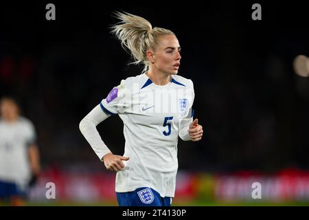 Alex Greenwood in occasione della partita del gruppo A1 di UEFA Nations League tra Inghilterra e Belgio al King Power Stadium di Leicester venerdì 27 ottobre 2023. (Foto: Jon Hobley | mi News) crediti: MI News & Sport /Alamy Live News Foto Stock