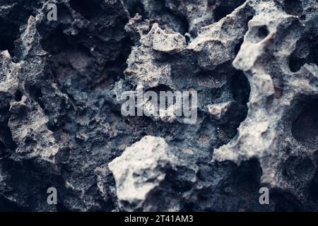 Primo piano della roccia incrinata Foto Stock