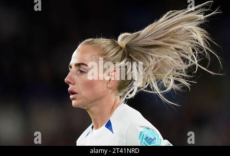Leicester, Regno Unito. 27 ottobre 2023. Alex Greenwood dell'Inghilterra durante la partita UEFA Women's Nations League al King Power Stadium di Leicester. Il credito fotografico dovrebbe leggere: Andrew Yates/Sportimage Credit: Sportimage Ltd/Alamy Live News Foto Stock