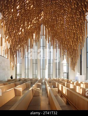 L'Abrahamic Family House, Abu Dhabi. Adjaye Associates. Foto Stock