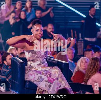 Stoccolma, Svezia. 27 ottobre 2023. Stoccolma, NEP Studios, Svezia, 10 27 2023, Iodl Fridays Final 4. Credito: Daniel Bengtsson/Alamy Live News Foto Stock