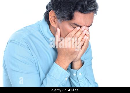 Uomo angosciato Foto Stock