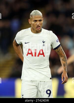 Londra, Regno Unito. 27 ottobre 2023. Richarlison del Tottenham durante la partita di Premier League a Selhurst Park, Londra. Il credito fotografico dovrebbe leggere: David Klein/Sportimage credito: Sportimage Ltd/Alamy Live News Foto Stock