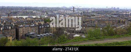 Vista sul tetto del centro di Edimburgo, Scozia, Regno Unito Foto Stock