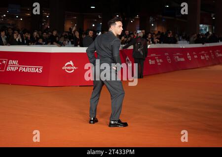 ROMA, ITALIA - OTTOBRE 27: Salmo partecipa ad un Red carpet per il film 'CVLT' durante il 18° Festival del Cinema di Roma all'Auditorium Parco della musica il 27 ottobre 2023 a Roma. (Foto di Luca Carlino/NurPhoto) Foto Stock
