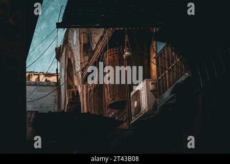 Il fascino architettonico di Khan al-Khalili Foto Stock