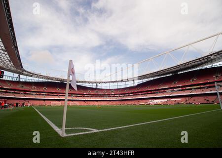 28 ottobre 2023; Emirates Stadium, Londra, Inghilterra; Premier League Football, Arsenal contro lo Sheffield United; vista dello stadio e del campo Emirates Foto Stock