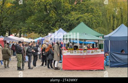 Streetfood Thaimarkt im Preußenpark, Wilmersdorf, Charlottenburg-Wilmersdorf, Berlino, Deutschland Foto Stock