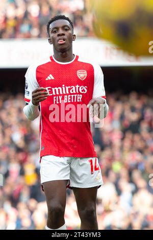 28 ottobre 2023; Emirates Stadium, Londra, Inghilterra; Premier League Football, Arsenal contro Sheffield United; Eddie Nketiah dell'Arsenal Foto Stock