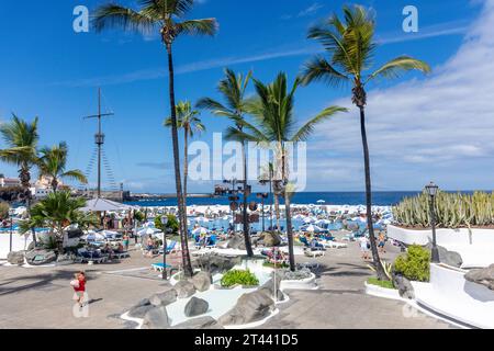 La Terraza de Martiánez, Lago Martiánez, Puerto de la Cruz, Tenerife, Isole Canarie, Regno di Spagna Foto Stock