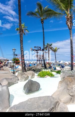 La Terraza de Martiánez, Lago Martiánez, Puerto de la Cruz, Tenerife, Isole Canarie, Regno di Spagna Foto Stock