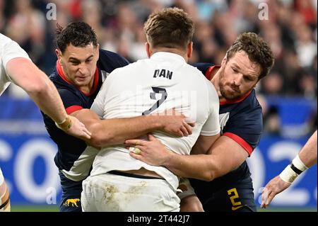 Saint Denis, Francia. 27 ottobre 2023. Julien Mattia/le Pictorium - Inghilterra - Argentina - Coppa del mondo di rugby - 27/10/2023 - Francia/Senna-Saint-Denis/Saint-Denis - Theo Dan durante la piccola finale di Coppa del mondo di rugby 2023, allo Stade de France, il 27 ottobre 2023. Crediti: LE PICTORIUM/Alamy Live News Foto Stock