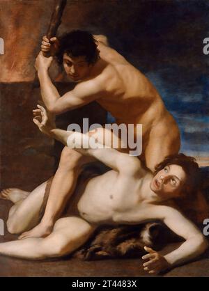 Cain's Murder of Abel di Bartolomeo Manfredi (1582-1622), olio su tela, 1615 Foto Stock