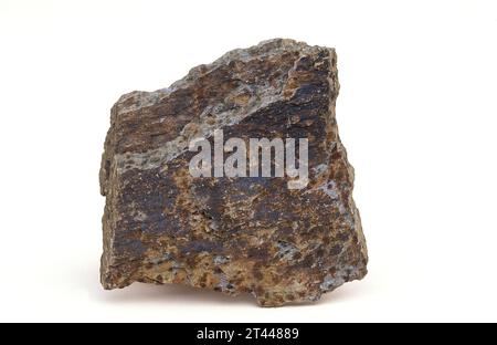 Lo scisto è una roccia metamorfica con fogliatura (struttura schistosa). Campione. Foto Stock