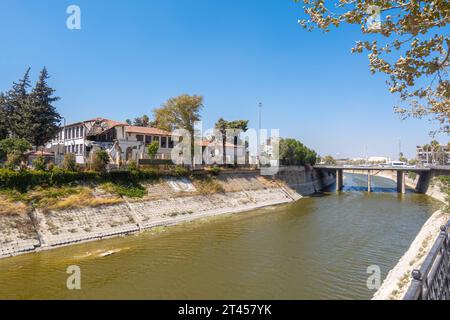 Fiume Orontes e dighe ad Antakya Hatay, Turchia Foto Stock