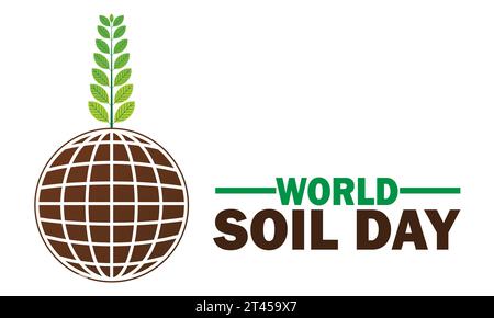 Giornata mondiale del suolo. Salvare il concetto della Terra. Illustrazione vettoriale. Modello di progettazione per banner, poster, volantini. Illustrazione Vettoriale