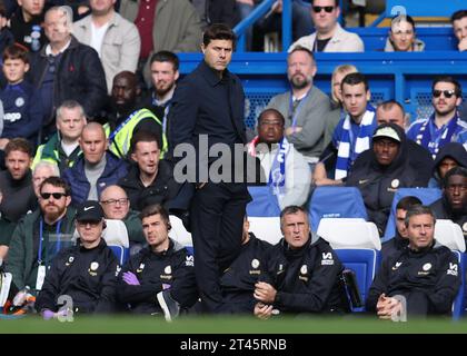 Londra, Regno Unito. 28 ottobre 2023. Mauricio Pochettino, Chelsea durante la partita di Premier League a Stamford Bridge, Londra. Il credito fotografico dovrebbe leggere: Paul Terry/Sportimage Credit: Sportimage Ltd/Alamy Live News Foto Stock