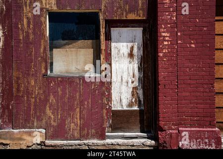 Negozio abbandonato in Main Street, Filer, Idaho, Stati Uniti Foto Stock