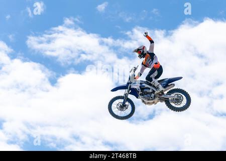 Gold Coast, Australia. 29 ottobre 2023. I rider FMX Airtime che si esibiscono al Boost Mobile Gold Goast 500. Crediti: James Forrester/Alamy Live News Foto Stock