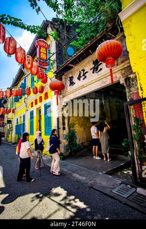 Il Kwai Chai Hong è il segreto meglio custodito dell'area di Chinatown a Kuala Lumpur, con gli edifici pre-bellici restaurati con amore, destinati ad essere il punto di riferimento turistico Foto Stock