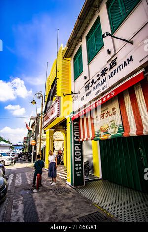 Il Kwai Chai Hong è il segreto meglio custodito dell'area di Chinatown a Kuala Lumpur, con gli edifici pre-bellici restaurati con amore, destinati ad essere il punto di riferimento turistico Foto Stock