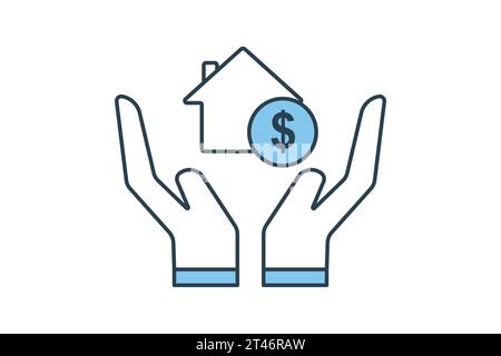icona risorsa. icona relativa agli investimenti e ai concetti finanziari. Stile icona linea piatta. Semplice progettazione vettoriale modificabile Illustrazione Vettoriale