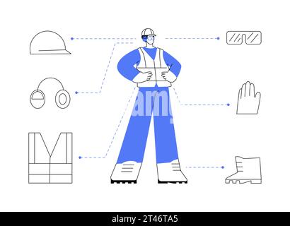 Illustrazione del vettore del concetto astratto dell'elenco di controllo PPE. Illustrazione Vettoriale