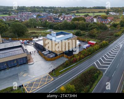 Il nuovissimo centro di formazione del West Sussex Fire & Rescue Service e la stazione dei vigili del fuoco di Horsham, Platinum House. Foto Stock