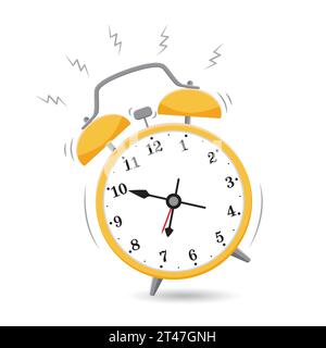 Sveglia gialla in arrivo. Illustrazione Vettoriale