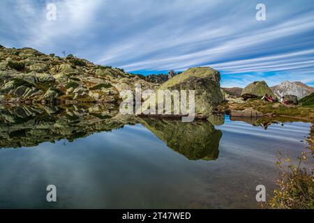 In Val Vermenagna, nel parco delle Alpi marittime, una suggestiva valle immersa nella natura più selvaggia Foto Stock