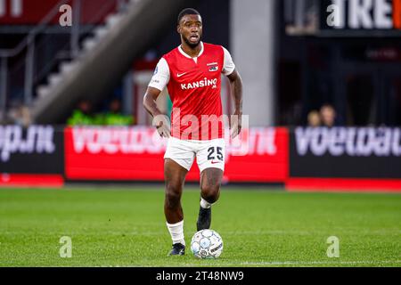 Alkmaar, Paesi Bassi. 29 ottobre 2023. ALKMAAR, PAESI BASSI - OTTOBRE 29: Richedly Bazoer dell'AZ durante la partita olandese Eredivisie tra AZ e NEC all'AFAS Stadion il 29 ottobre 2023 ad Alkmaar, Paesi Bassi. (Foto di Broer van den Boom/Orange Pictures) credito: Orange Pics BV/Alamy Live News Foto Stock