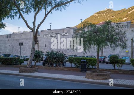Wellington Front Right Bastion fortification a Gibilterra che durante la seconda guerra mondiale fu utilizzata dalla Gibilterra Defence Force. Foto Stock