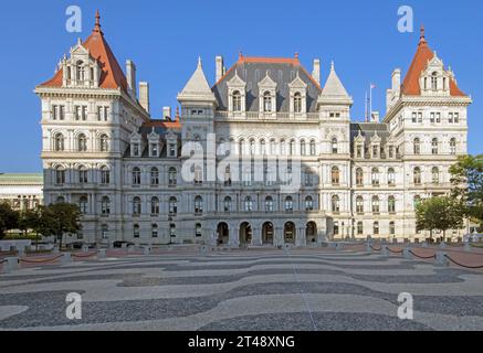 Il Campidoglio dello Stato di New York, sede del governo dello Stato di New York, si trova ad Albany, la capitale dello stato di New York. Foto Stock