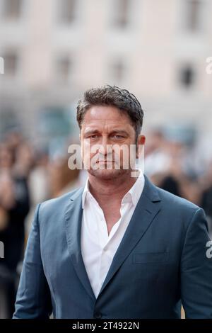 Roma, Italia. 29 ottobre 2023. ROMA, ITALIA - OTTOBRE 29: Gerard Butler partecipa a un Red carpet al 21° Alice nella città durante il 18° Festival del Cinema di Roma il 29 ottobre 2023 a Roma (foto di Luca Carlino/NurPhoto) crediti: NurPhoto SRL/Alamy Live News Foto Stock